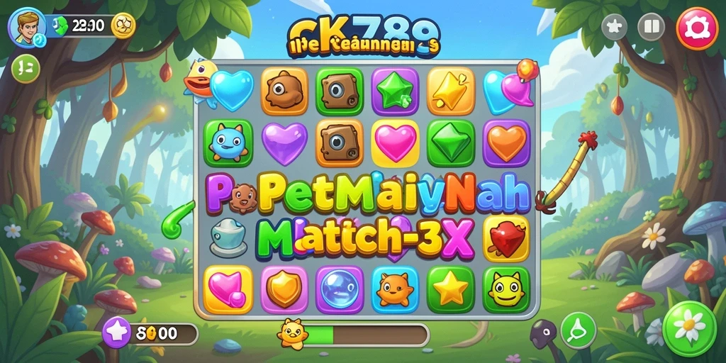 Tampilan gameplay CK789 yang penuh warna dan menarik.