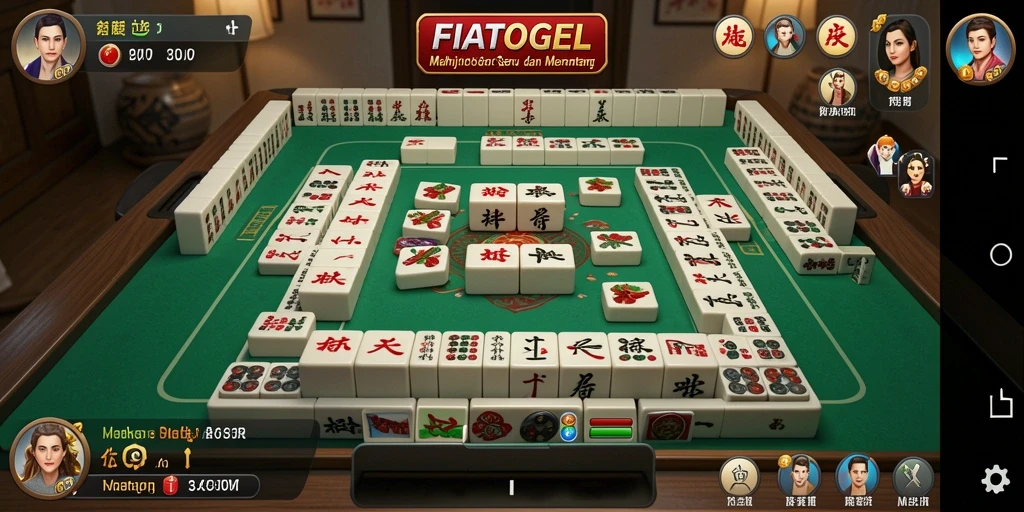 Tampilan gameplay Mahjong yang menarik di FIATOGEL.