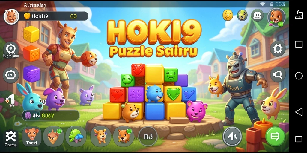 Screenshot HOKI9 menampilkan gameplay seru dari level Puzzle.
