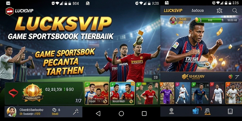 Tampilan utama LUCKSVIP menampilkan pilihan taruhan olahraga yang menarik.