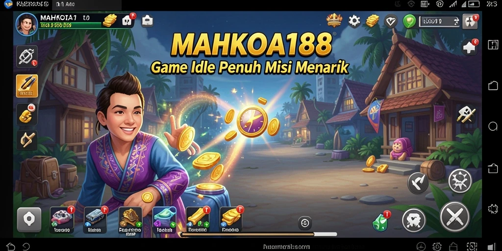 Tangkapan layar menggambarkan gameplay santai dalam MAHKOTA188.