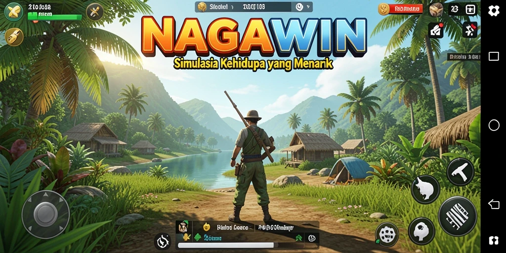 Tampilan gameplay simulasi yang menarik dari NAGAWIN.