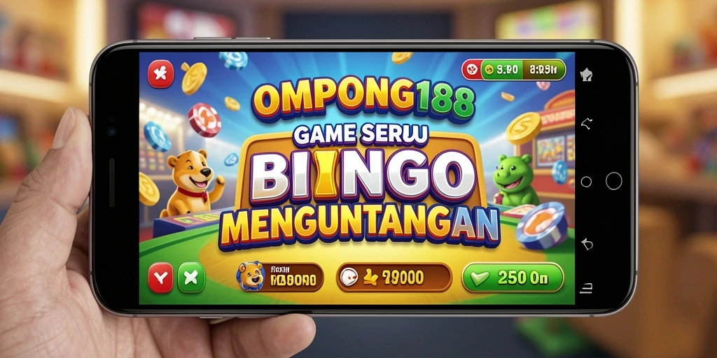 Tampilan menarik dari gameplay Bingo yang mendebarkan di OMPONG188.
