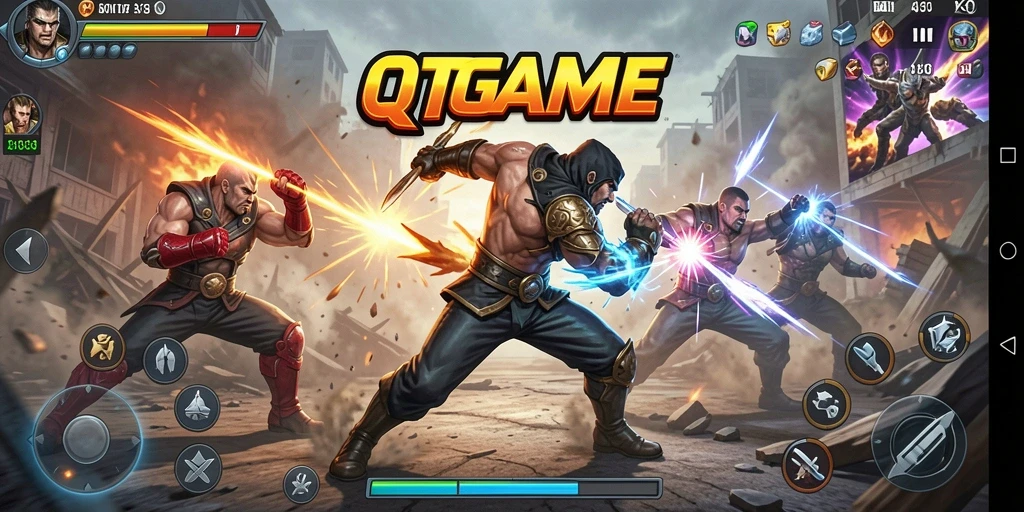 Tampilan akselerasi tinggi dalam gameplay QTGAME yang menegangkan.