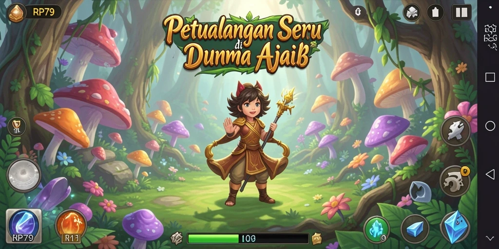 Screenshot permainan menunjukkan aksi seru dalam petualangan RP79.