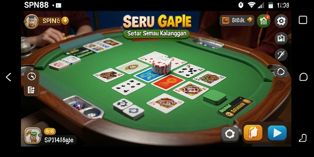 Gameplay seru SPN88 dalam permainan Gaple yang menantang.