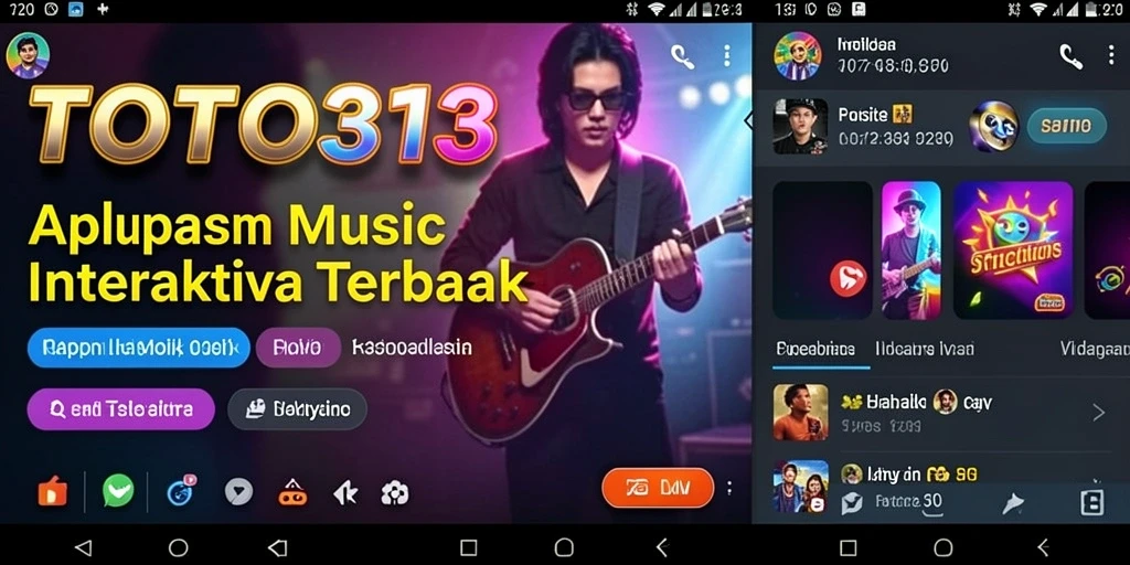 Tangkapan layar TOTO313 menunjukkan gameplay menarik dengan berbagai lagu musik.