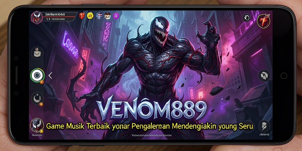 Screenshot permainan menunjukkan antarmuka interaktif untuk pengalaman musik yang menarik.