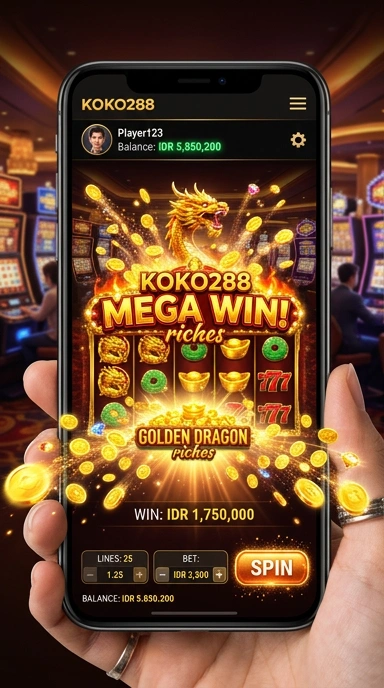 Tampilan utama aplikasi koko288 yang menarik dan user-friendly.